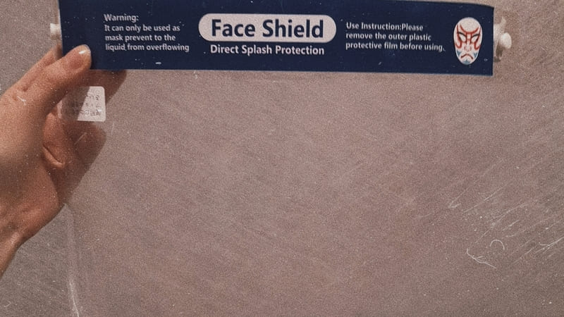 レッスン時につけていたフェイスシールド
